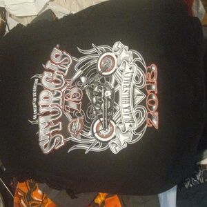 Mens XL Vintage 2013 Sturgis rally sleeveless button up shirt